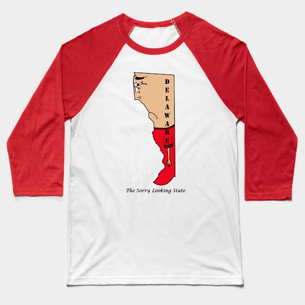 Delaware Upside Down Baseball T-Shirt by percivalrussell
